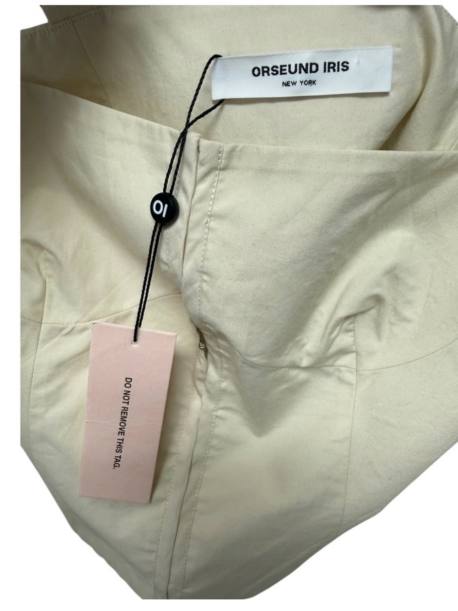 Orseund Iris Cream Structured Square-Neck Crop Top — image 5 of 7